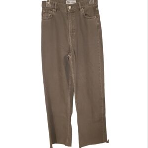 Zara, Size 4, High Waisted Umber Brown 5 Pocket Jeans.